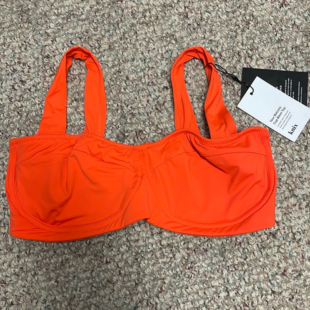 Knix - new orange balcony bikini top